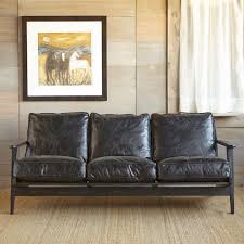 Leather l sectional sofa, created for macy's. Deep Seated Black Leather Sofa Sundance Catalog