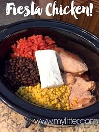 Fiesta Chicken Crockpot Recipe Easy Slow Cooker Recipe Chicken Crockpot Recipes Easy Recipes Crockpot Recipes Easy