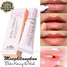 Dan akhiri dengan mengoleskan pelembab. Mixiu Scru Cream Pembersih Kulit Mati Bibir Anti Kering Dengan Kandungan Gel Propolis Hilangkan Bibir Hitam Pelembab Bibir Lip Cream Merawat Bibir Menjadi Sehat Pink Perawatan Kulit Bibir Lazada Indonesia