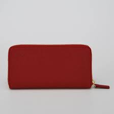 Cartera grande zip alrededor de Liu Jo anna cadena de laca roja