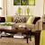 Forest Green And Brown Living Room