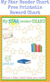 Have the kids track their progress towards the reading rewards by filling in a box on the rewards chart for every one minute of reading. My Star Reader Chart Free Printable Reward Chart Reading Chart Free Printable Star Chart For Reading Reward Chart Kids Reading Rewards Reward Chart