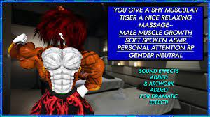 ASMRStripes - ASMR Furry Tiger Muscle Growth & Massage Part 2 (Muscle Tiger  x Gender Neutral ) - YouTube