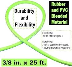 YOTOO Hybrid Air Hose 3/8-Inch by 25-Feet 300 PSI Heavy Duty, Lightweight,  Resistant, All-Weather Flexibility with 1/4-Inch Industrial Quick Coupler  Fittings, Bend Restrictors, Green+Blue : Amazon.co.za: DIY & Tools