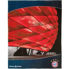 Fc bayern münchen teppich allianz arena 100x120. Fc Bayern Munchen Decke Allianz Arena Fussball Fanshop 24