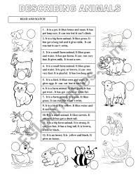 They have almost hairless skin, wide ears, four legs, and long trunk. Describing Farm Animals Esl Worksheet By Nicolemoisin