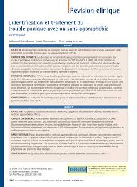 Someone with agoraphobia may be scared of: Pdf L Identification Et Traitement Du Trouble Panique Avec Ou Sans Agoraphobie Mise A Jour
