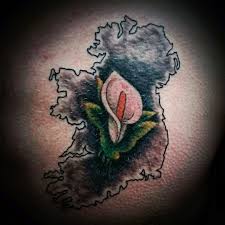 Mandala on her upper arm. Tattoo Uploaded By Aaron Power Irish Lily Easterlily 1916 Commemorativettattoo Ireland Map Tal32 273099 Tattoodo