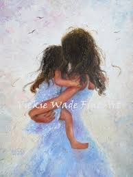 Mother Daughter Art Print Loving Mother Hugs Hugging Etsy Mother Daughter Art Mother Painting Mother And Child Painting