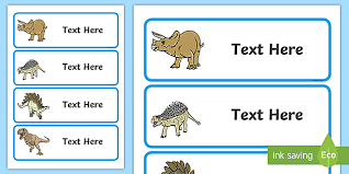 free editable drawer peg name labels dinosaurs