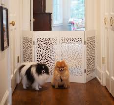This decorative acrylic divider sections off a room without ruining the aesthetics of your home. Simplicity Freestyle Pet Gate Casablanca At Glamour Mutt