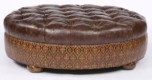 A tufted leather ottoman coffee table is rarely found in other places. Large Round Tufted Leather Ottoman American Furniture