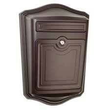 How to install a mailbox. Architectural Mailboxes Maison Locking Rubbed Bronze Wall Mount Mailbox 2540rz 10 The Home Depot