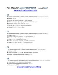 Pentru a demonstra că o mulțime este parte stabilă în raport cu o operație anume este necesar să demonstrăm că operația respectivă ne dă ca rezultat numai de regulă, legile de compoziție pe care le veți întâlni în asemenea cazuri vor conține un produs de paranteze de genul math processing error. Legi De Compozitie Proprietati Exercitii Rezolvate Bac Exemple Comutativitate Asociativitate Element Neutru Element Simetrizabil Jitaruionelblog Pregatire Bac Si Evaluarea Nationala 2021 La Matematica Si Alte Materii Materiale Lectii