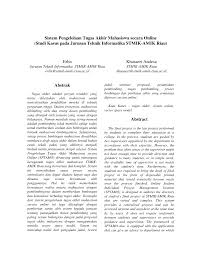 Selamat datang asesor ban pt dalam rangka asesmen lapangan re akreditasi program studi teknik informatika. Http Jurnal Stmik Amik Riau Ac Id Index Php Satin Article View 321 Pdf