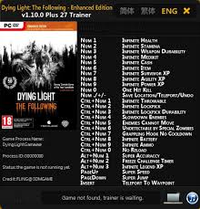 Set a target price and we'll notify you when it drops below! Dying Light The Following Enhanced Edition Trainer 27 1 10 0 Fling Gamesread Com