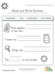 summer read and write worksheet all kids network
