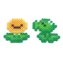 (snow pea, gatling pea and peashooter jump off the couch) (lights turn on) snow pea, gatling pea and peashooter: Diy Hama Artkal Perler Beads Plant Vs Zombie Peashooter Sunflower Hobbies Toys Stationery Craft Handmade Craft On Carousell