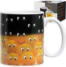4.9 out of 5 stars. Buy Magic Color Changing Coffee Mug Cool Tea Unique Heat Changing Sensitive Cup 12 Oz Smiley Faces Drinkware Ceramic Mugs Cute Birthday Christmas Gift Idea For Mom Dad Friend Teacher Women