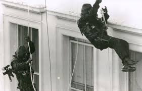 The Sas Team Abseiling Down The Building During The Siege Special Air Service Sas Special Forces