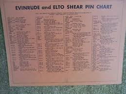 Details About 1952 Evinrude Elto Outboard Motor Spark Plug Shear Pin Lubrication Chart L