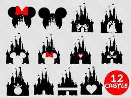 Download Disney Castle Svg Bundle Disney Castle Clipart Heart Head Etsy