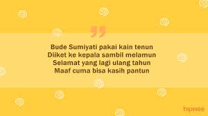 Klik pada judul artikel untuk memulai membaca. Berikan 10 Pantun Ucapan Ulang Tahun Ini Kepada Orang Terdekatmu Biar Mereka Selalu Mengingatmu