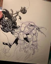 Monster TMNT #monster #tmnt #ink #creature #ninjaturtles #miragestudios  #erictalbot #artwork