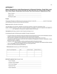 Learn how to create a successful one here. Appendix T Basic Template For Initial Development Of General Aviation Small Hub And Non Hub Airport Business Continuity Plan Continuity Of Operations Plan Continuity Of Operations Planning For Small Airports The National