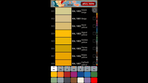 Ral Colors Simple Catalog Android Color Chart App Youtube