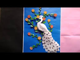 Diy easy paperpeacock wall hanging //diy wall decor// peacock wall hanginga beautiful decoration for your home. Easy Wall Hanging Craft Idea Diy Cotton Craft For Peacock Cotton Wall Hanging Suchipatra Art Youtube Crafts Wall Hanging Crafts Peacock Craft