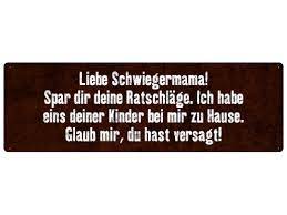 Liebe Schwiegermama Geschenk Schwiegermutter Freches Schild Mit Spru