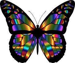 Iridescent Monarch Butterfly By Gdj A Colorful Iridescent Variation Of The Original On Openclipart Glass Butterfly Stained Glass Butterfly Butterfly Art