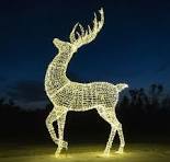 3D Lighted Christmas Reindeer with Rope Light Decorations