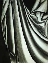 Round night stand with draped cloth drawing. Drawing And Composition Studies Creative Alchemia Drapery Drawing Illusion Drawings Drawings