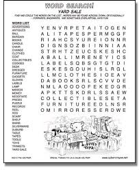 Cybercrayon Net Word Search Yard Sale Word Puzzles Word Find Christmas Word Search