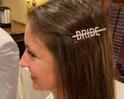 Bride hair pin for any wedding event ; bridal shower, bachelorette party  hair pen ; bride engagement party hair pin ; engagement photos hair