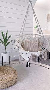 better homes gardens harlow white tassel rope hammock swing chair walmart com room swing bedroom swing swing chair bedroom