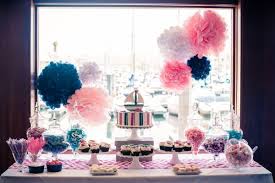 Pink And Blue Nautical Baby Shower Inspired By This Nautical Baby Shower Baby Shower Dessert Table Baby Shower Decorations