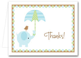 Acknowledge their attendance (or effort). Blue Elephant Baby Shower Folded Note Cards Thank You Notes