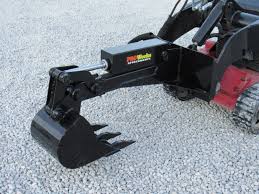 You will be able to condition soil up to 6 deep(15.2 cm) with this attachment. Backhoe Attachment With 12 Bucket Fits Mini Skid Steer Skid Steer Attachment Depot