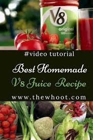 Homemade V8 Juice Recipe Video Homemade V8 Juice Vegetable Juice Recipes Homemade Tomato Juice