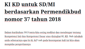 « download silabus pkn sd/mi kelas 2. Ki Kd Untuk Sd Mi Berdasarkan Permendikbud Nomor 37 Tahun 2018 Mitra Kuliah