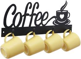 Metal coffee cup sign available sizes: Annyhome Metal Coffee Mug Holder Wall Mounted Hanging Coffee Cup Rac Gauric
