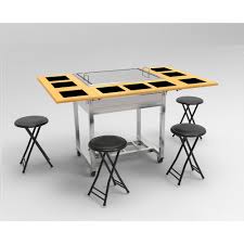 My Hibachi Bbq Outdoor 3 In 1 Sit Around Propane Grill W Flat Top Teppanyaki Griddle Bbq Rack Cast Iron Grill Hbc1b Hibachi Bbq Outdoor Bbq Eating Table
