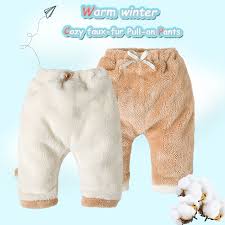 Us 11 35 49 Off 2018 Winter Baby Pants For Newborn Boys Girls Leggings Cotton Faux Fur Thick Baby Trousers Baby Winter Clothes Boy Girls Pant In