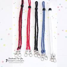 Face Mask Neck Strap For Adults And Kids With Plastic Cord Etsy In 2020 Crochet Mask Mask Necklace Diy Lanyard