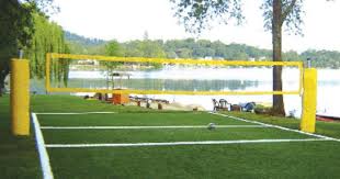 How To Construct A Volleyball Court Volleyball Court Backyard Backyard Backyard Sports