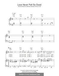 Love Never Felt So Good By M Jackson P Anka Michael Jackson Sheet Music Notes Guitar Chords And Lyrics