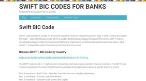 Search swift codes of international banks branches address for online transfer. Visit Swiftbiccode Com Swift Bic Codes For Banks